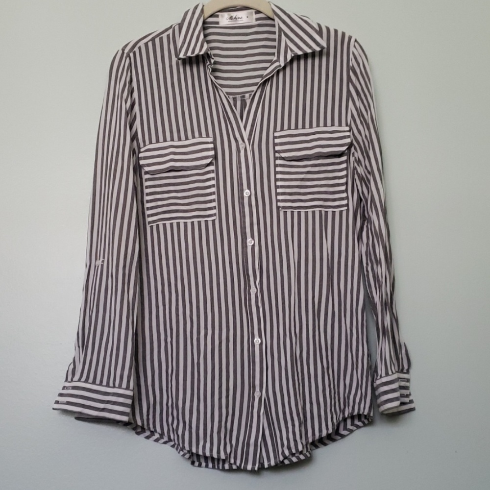 Striped button down shirt